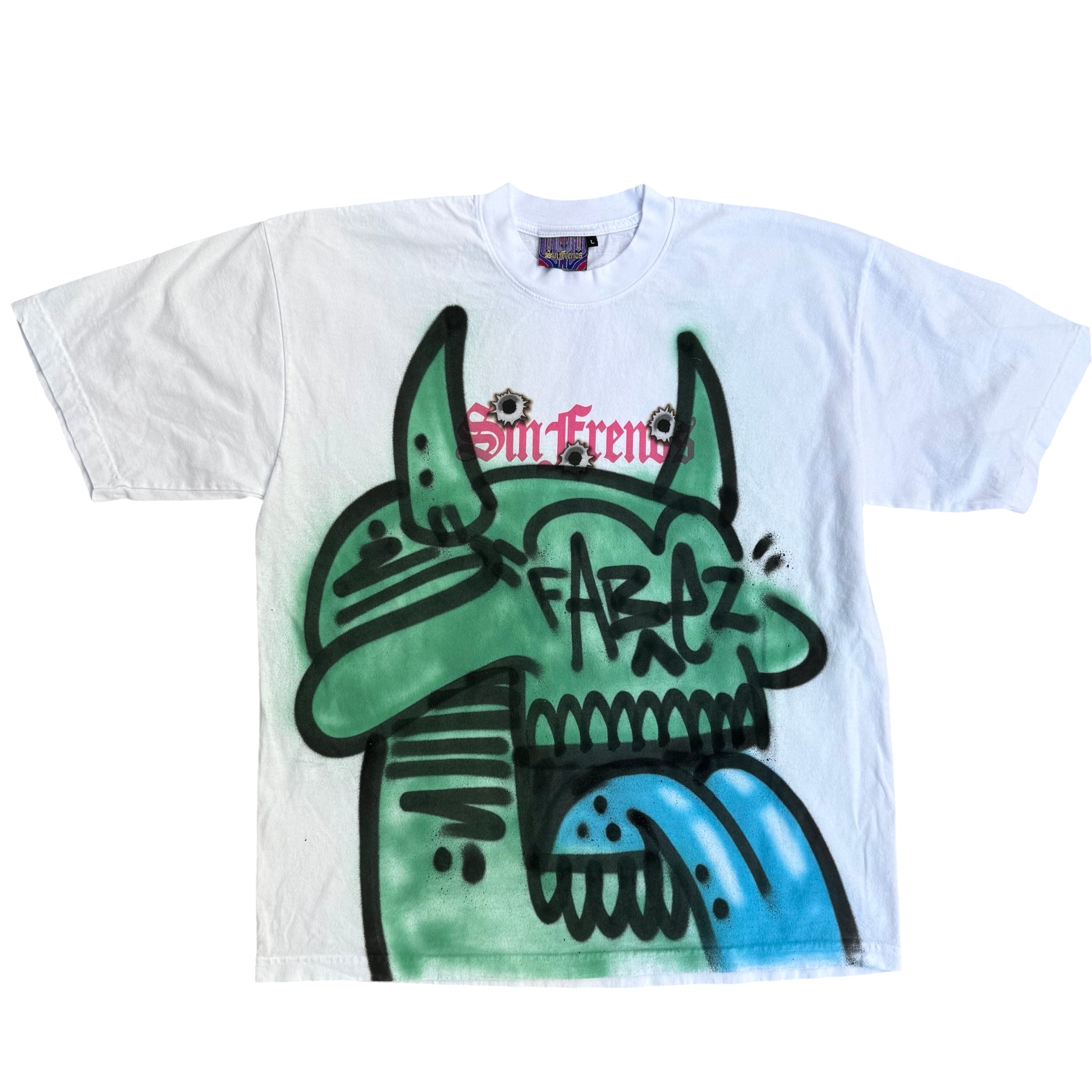 Sin Frenos x Fabez Logo Skull tees