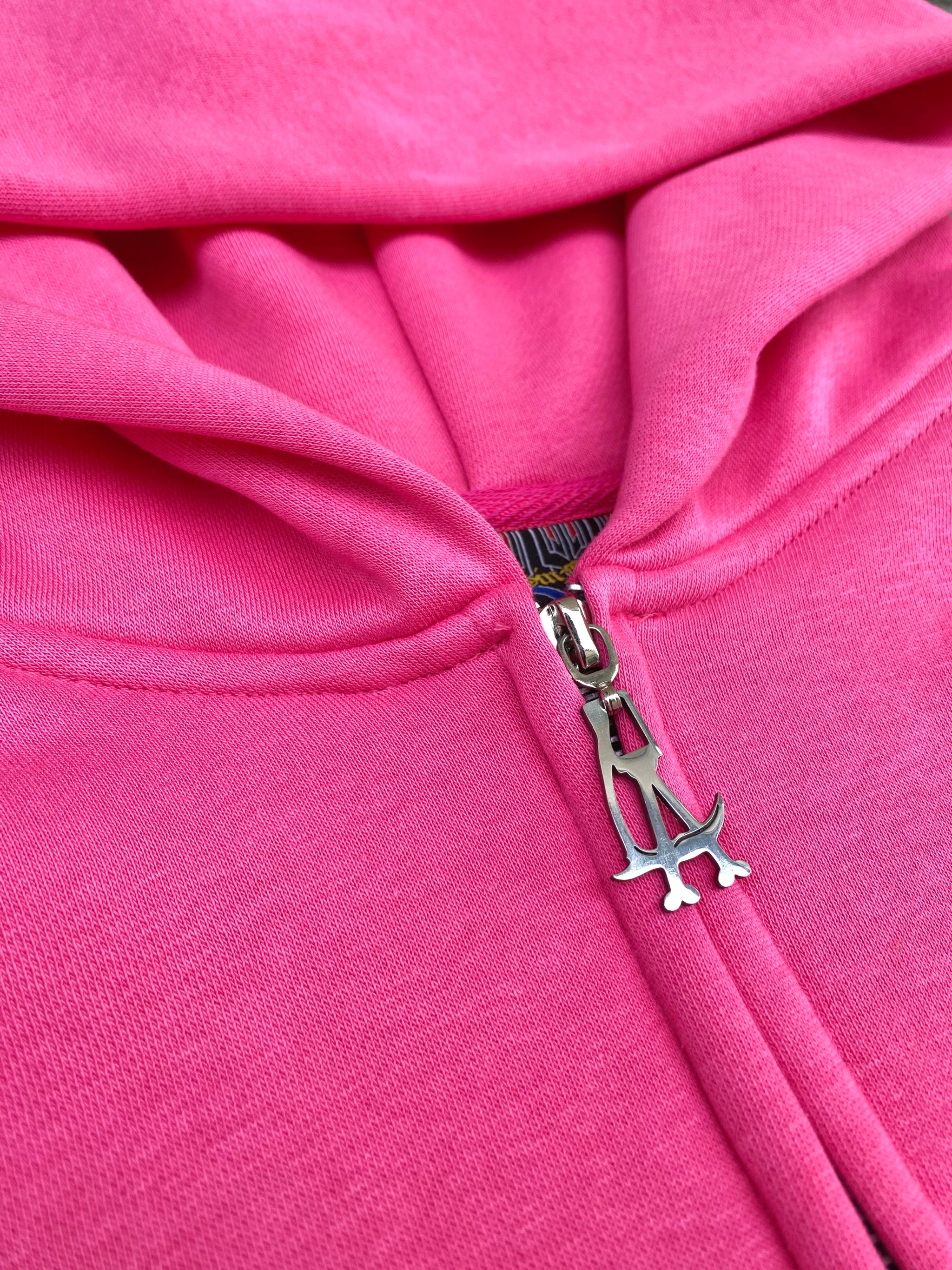 Essential Zip Hoodie with Custom Zipper - Pink | Sin Frenos