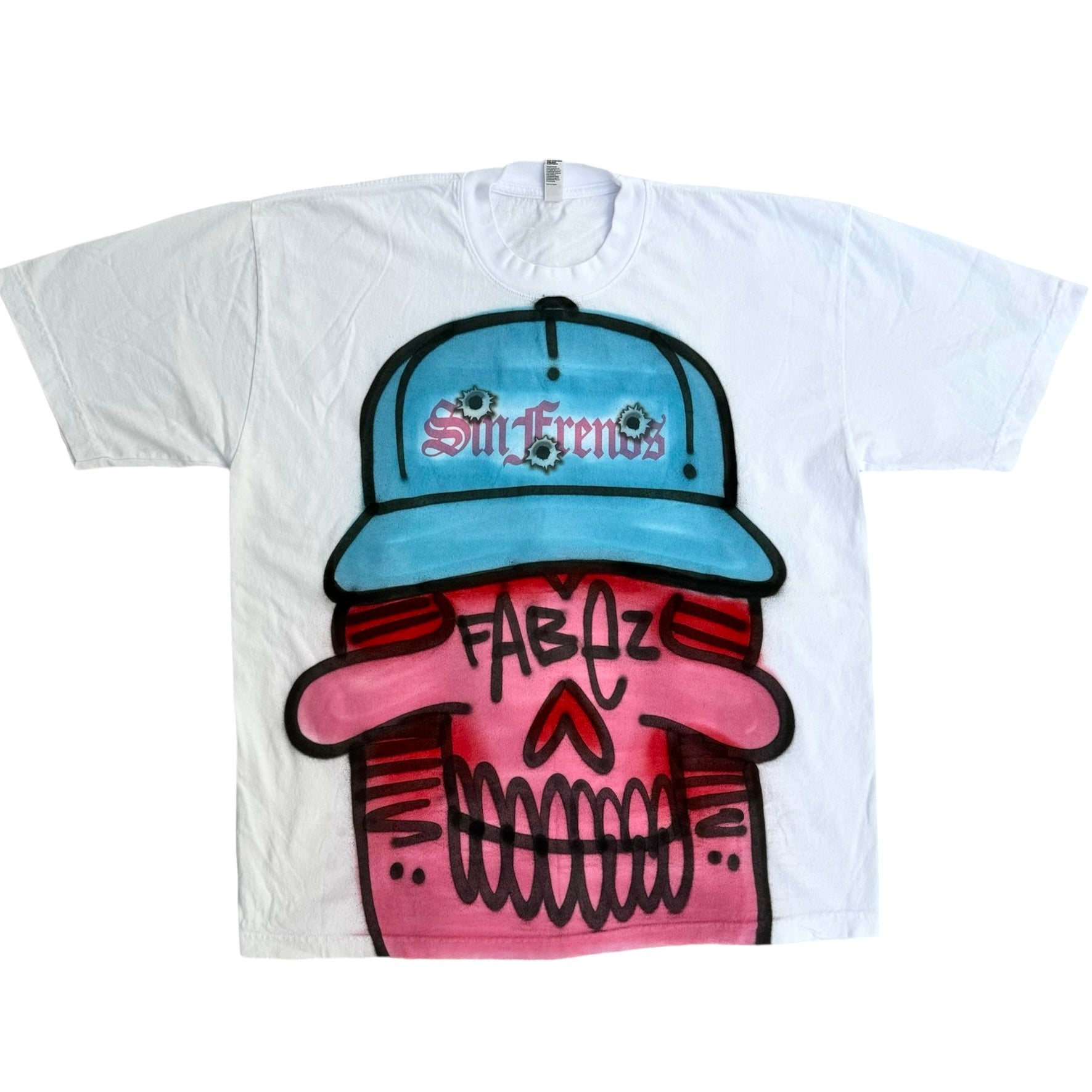 Sin Frenos x Fabez Logo Skull tees