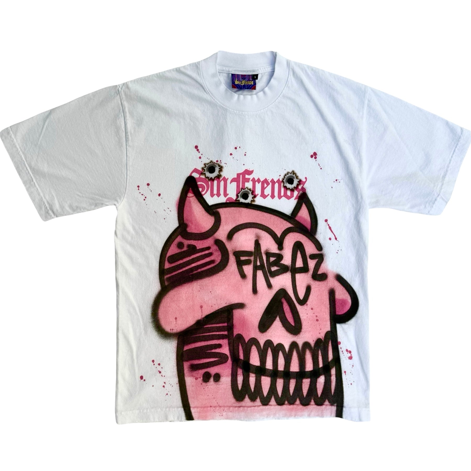 Sin Frenos x Fabez Logo Skull tees