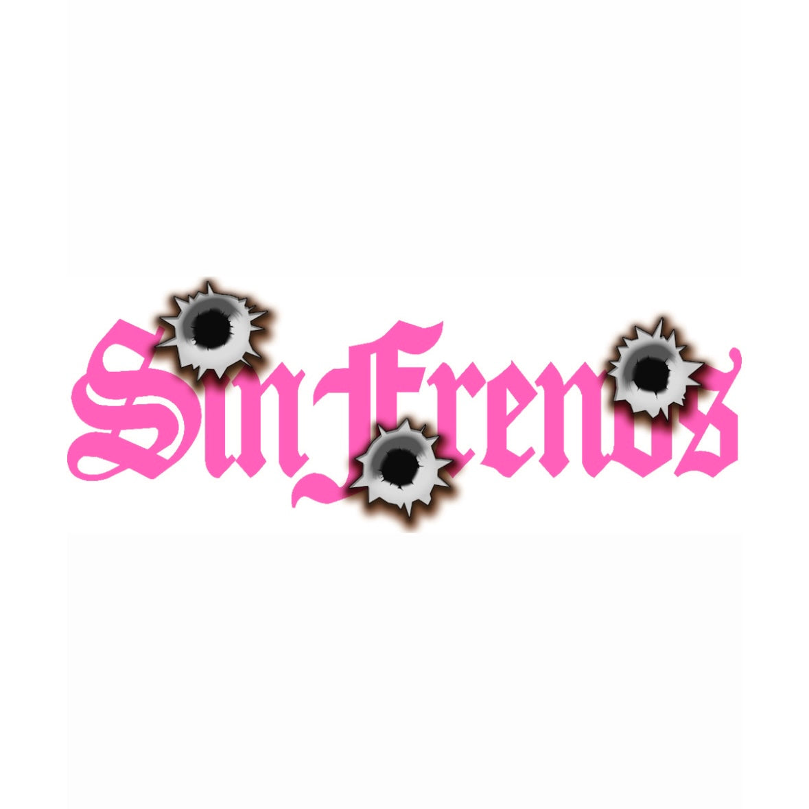 Sin Frenos Bullethole logo tee Wht/Pnk