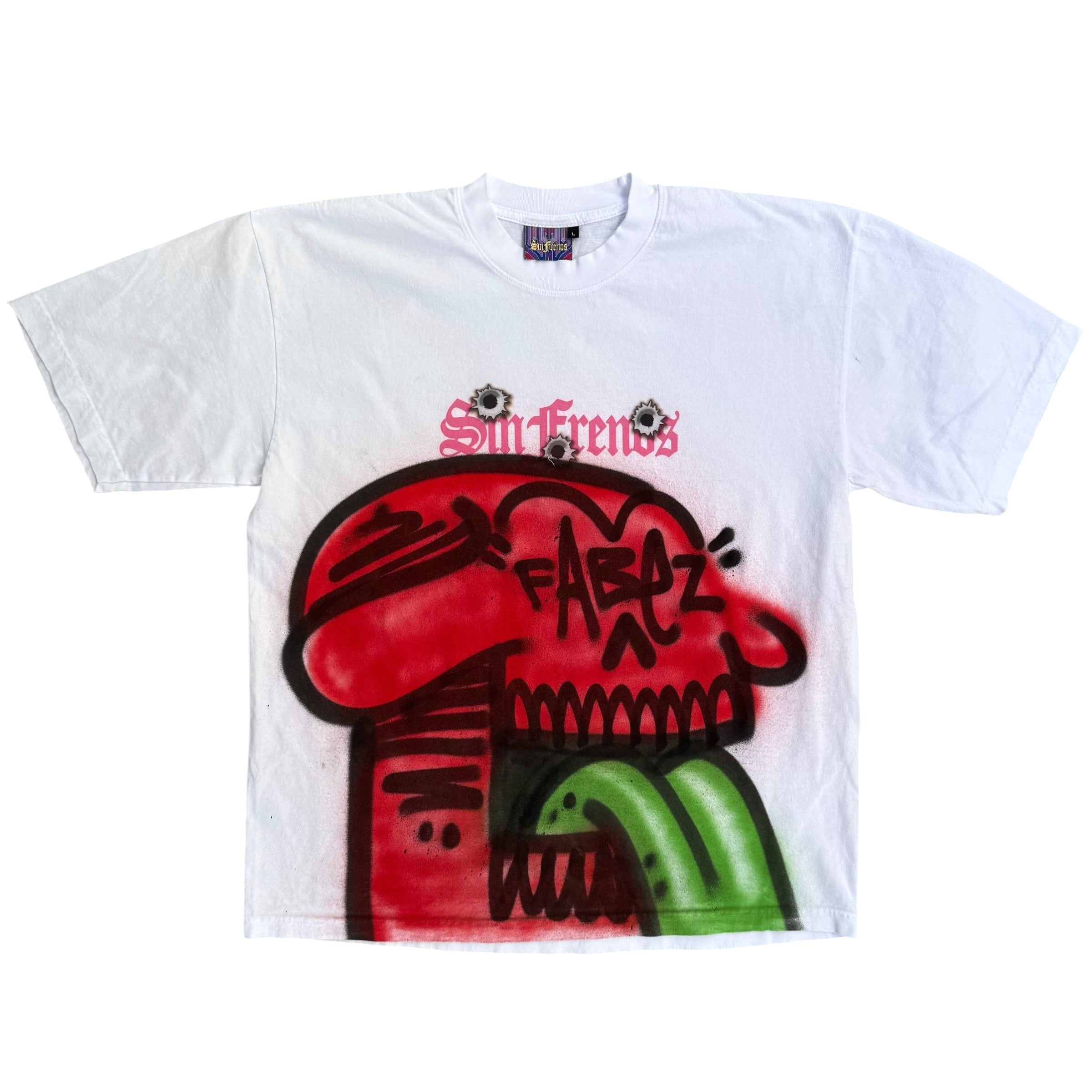 Sin Frenos x Fabez Logo Skull tees