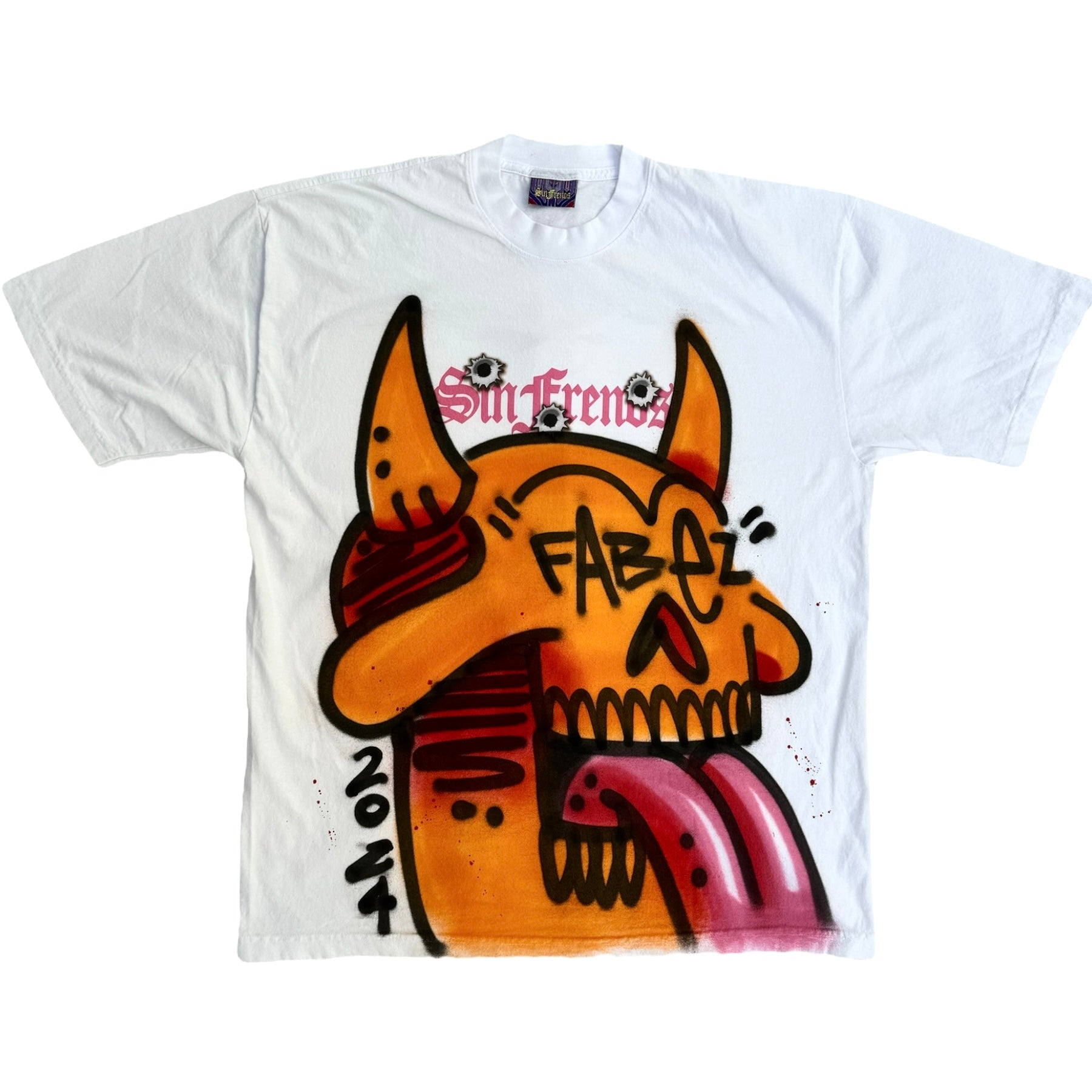 Sin Frenos x Fabez Logo Skull tees