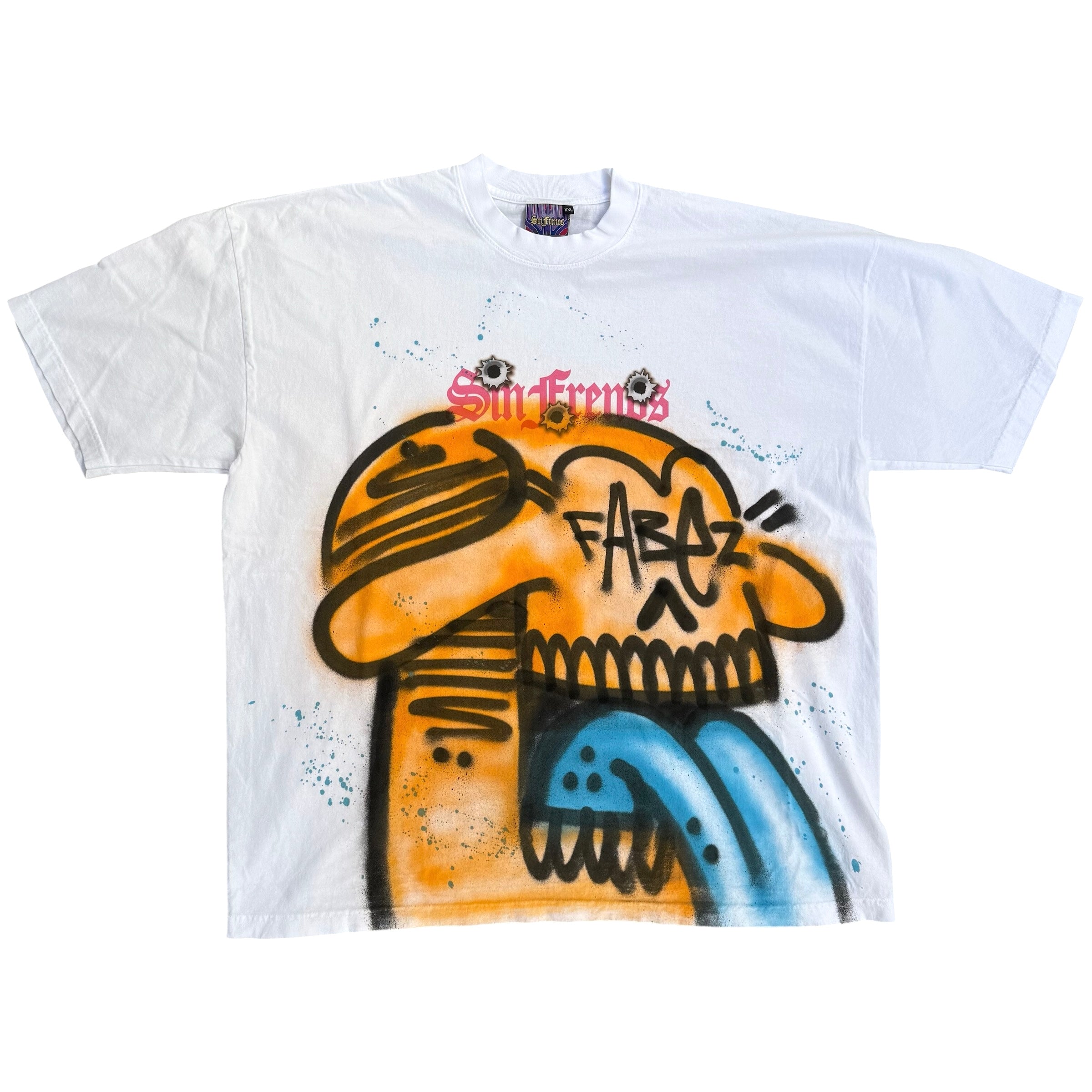 Sin Frenos x Fabez Logo Skull tees