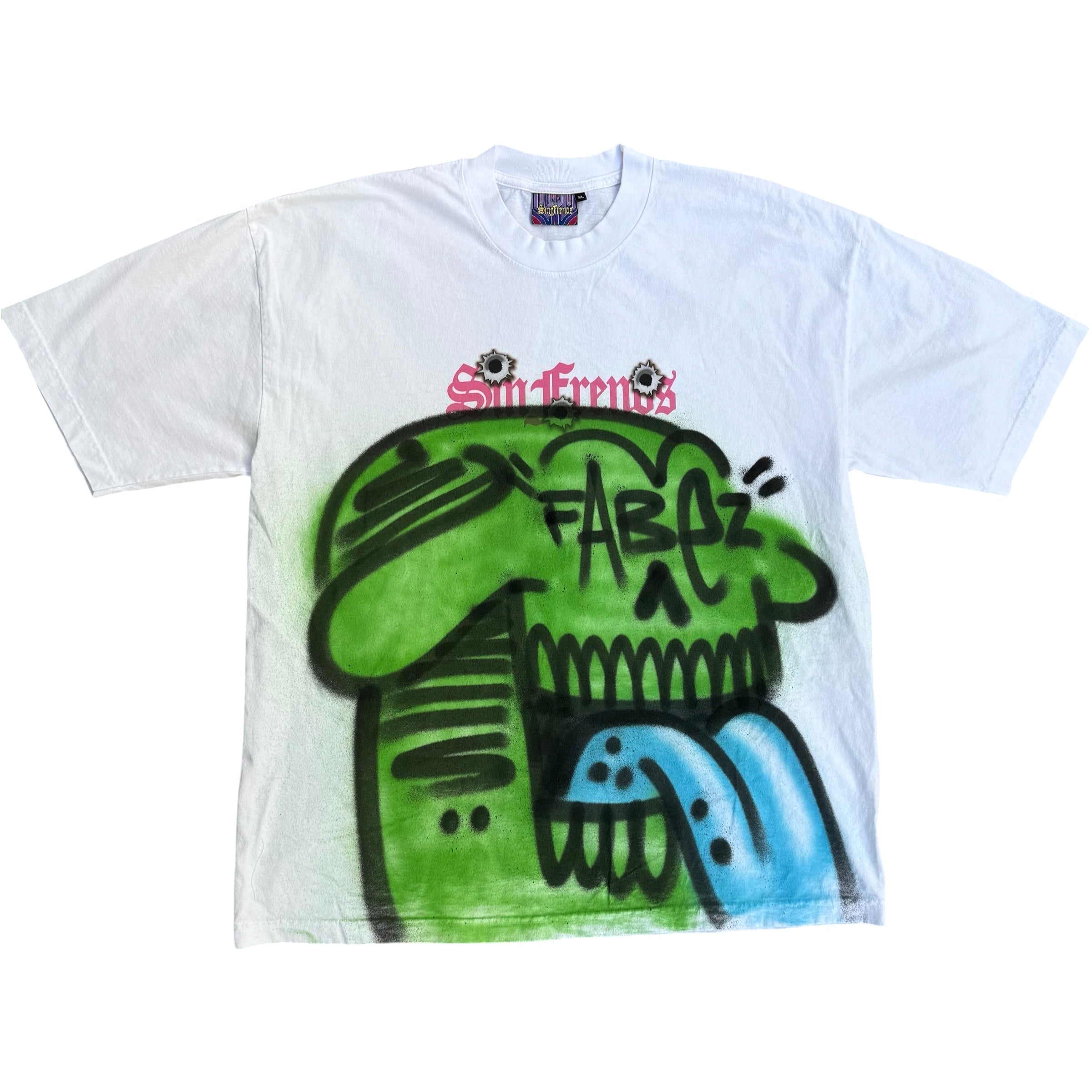 Sin Frenos x Fabez Logo Skull tees